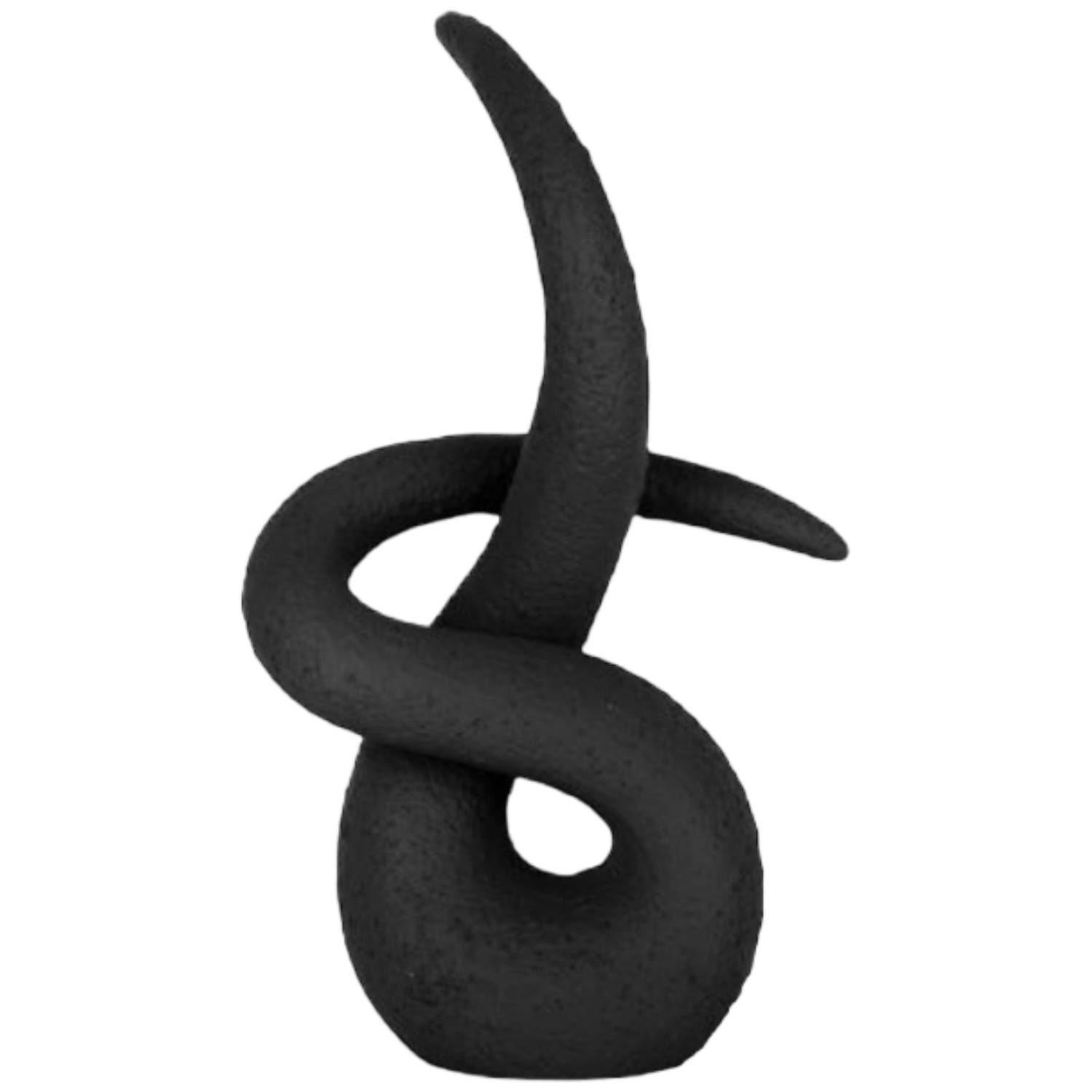present time Statue Abstract Art Knot polyresin black