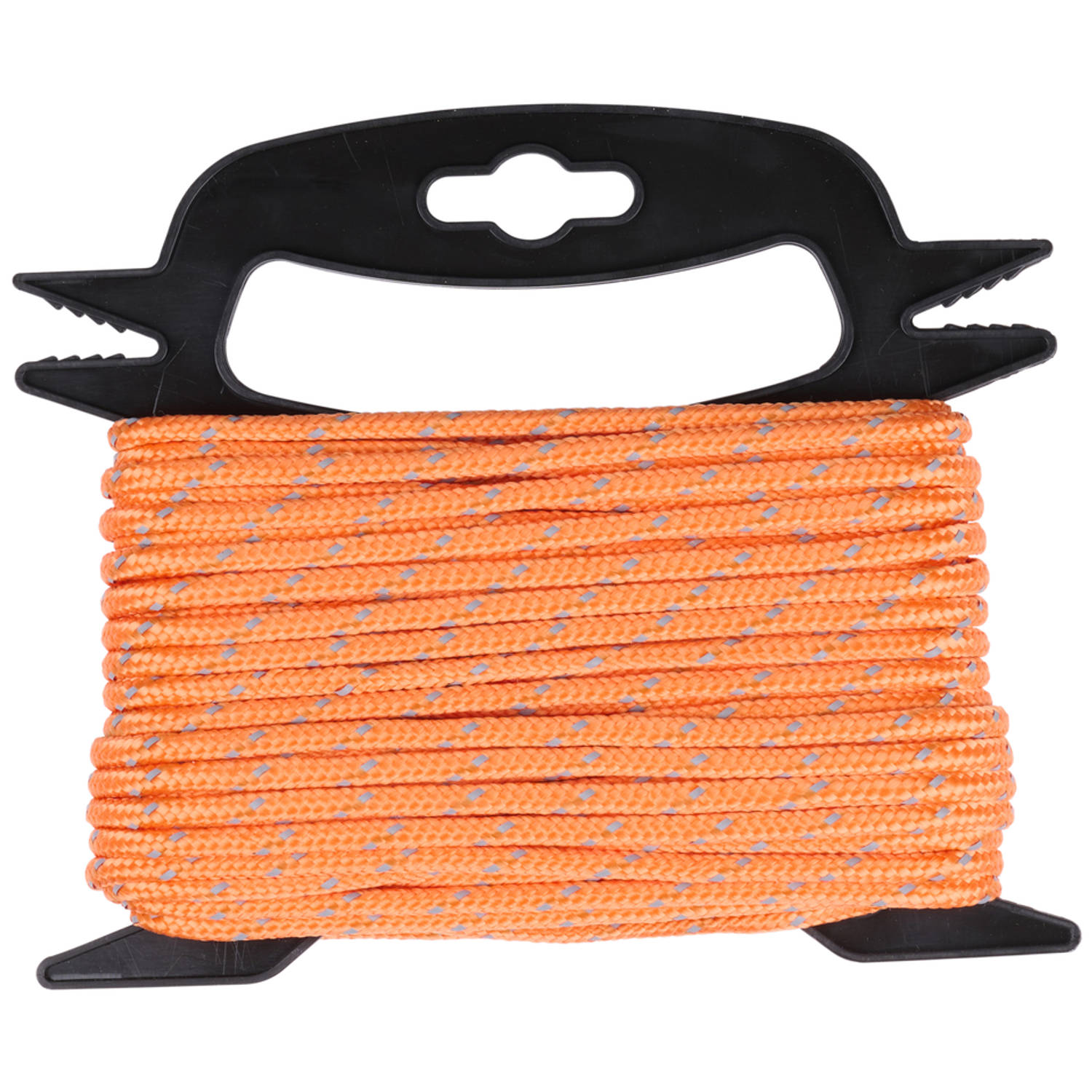 BLACK+DECKER Spanband met Oproller 20 Meter - Incl. Spanband Oproller - met Reflecterende Delen - Oranje/Zwart