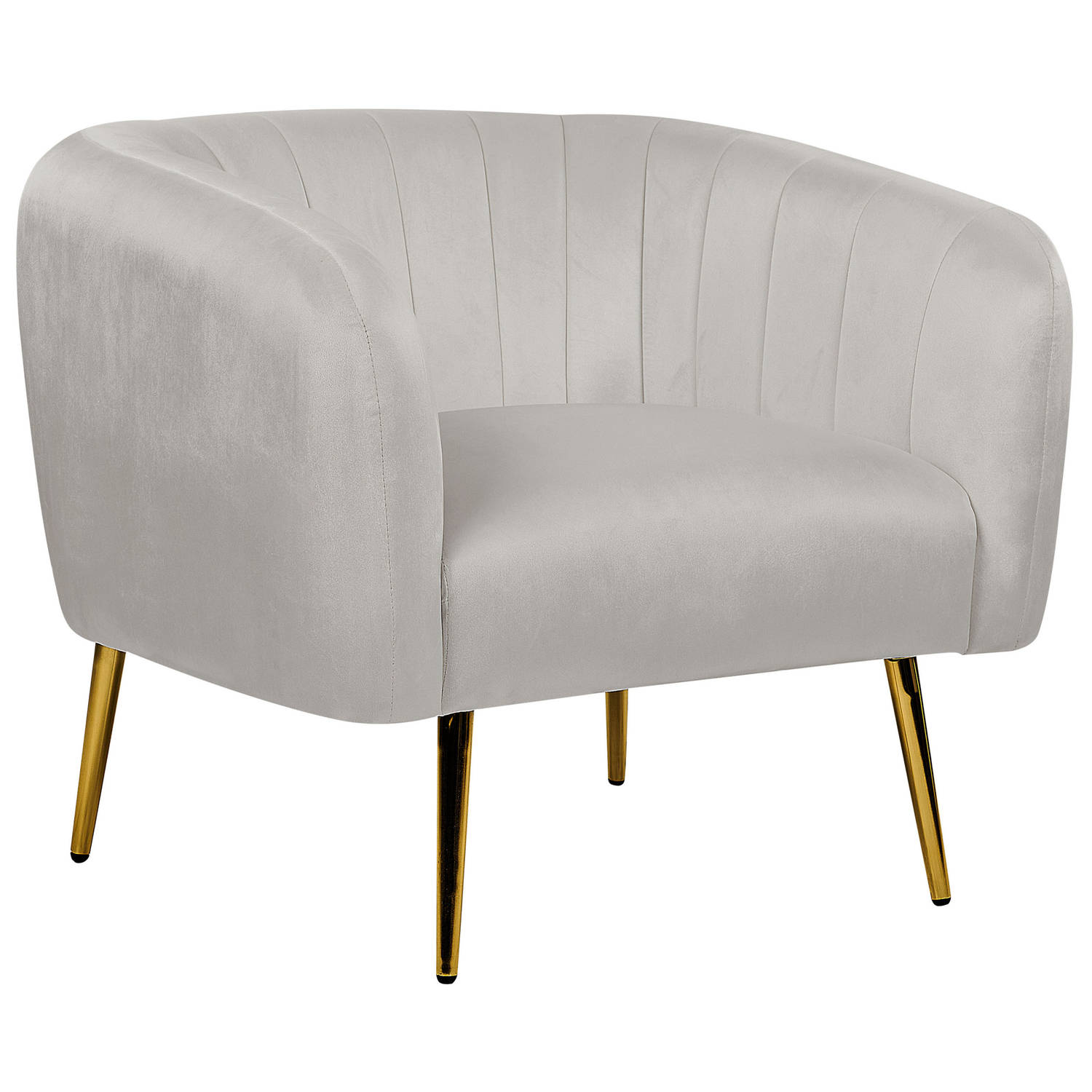 Beliani LACONIA - Armchair - Grijs - Fluweel