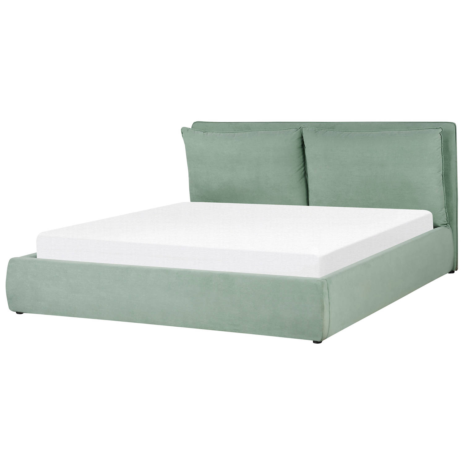Beliani BAJONNA - Bed with Storage - Groen - Fluweel