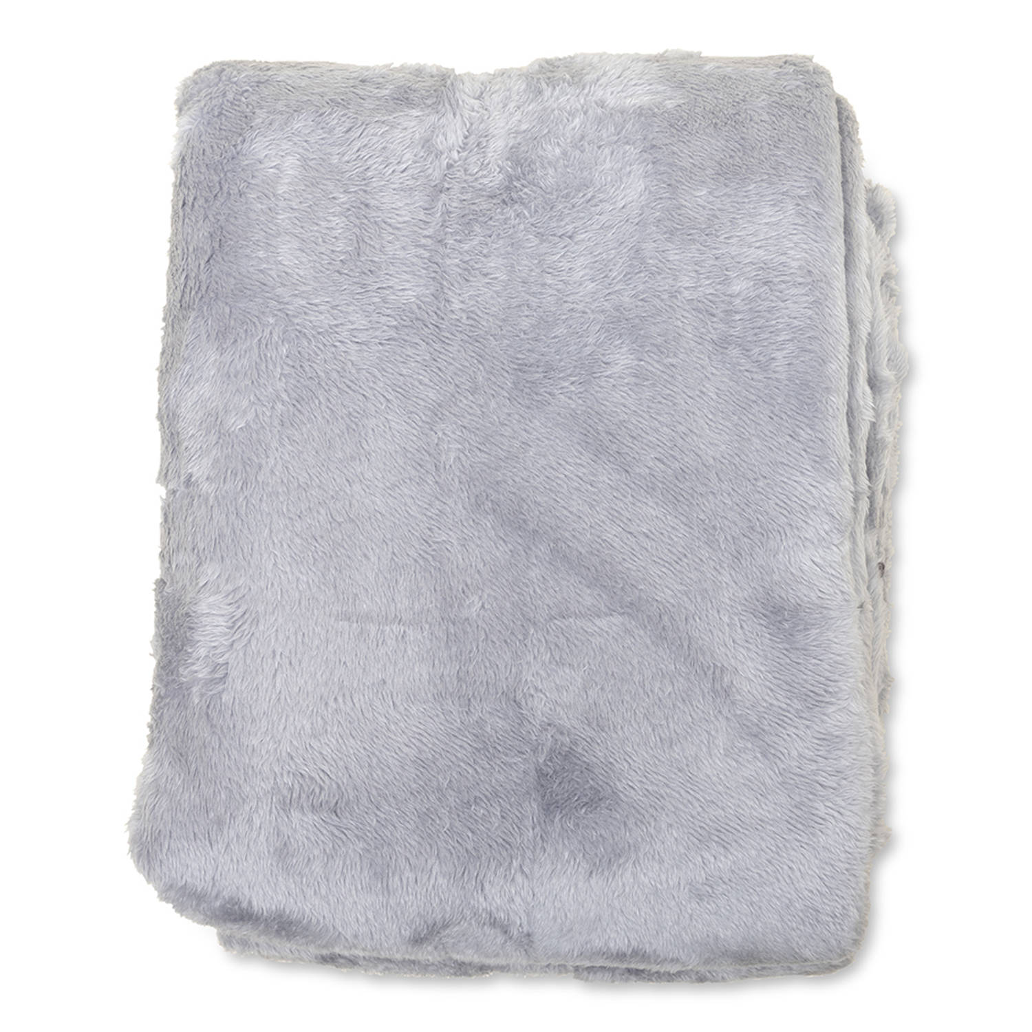 Wicotex-Plaid-deken-fleece plaid Fluffy grijs 150x200cm-Zacht en warme Fleece deken.