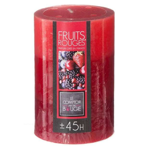 Geurkaarsen Nina - 2x stuks - Rood fruit - 45 branduren - 7 x 10 cm - geurkaarsen