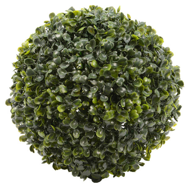 Everlands Buxus bol kunstplanten - 2x stuks - klein - D22 cm - groen - kunststof - Kunstplanten
