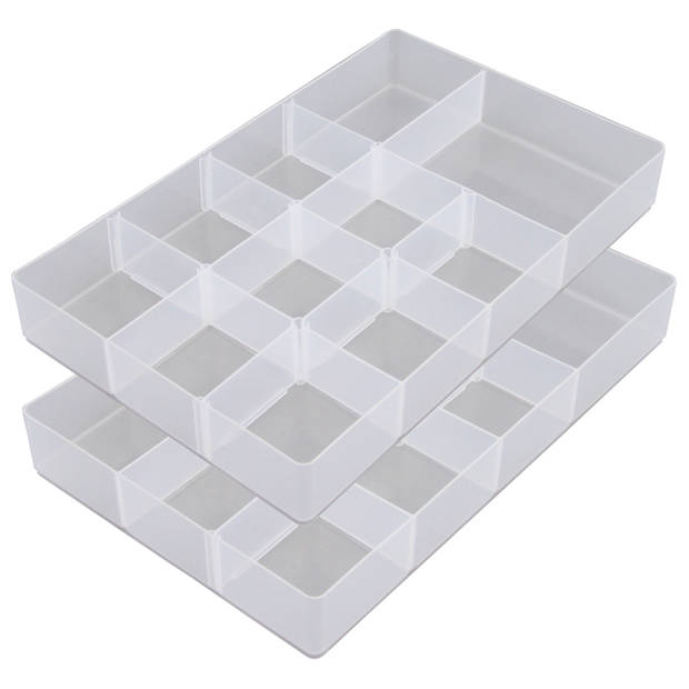 Allstore Organiser voor opslagbox 5,5L en 10L - 2x - 34 x 21 x 4,5 cm - Opbergbox