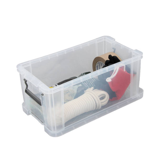 Allstore Opbergbox - 2x stuks - 7,5 liter - Transparant - 25 x 19 x 16 cm - Opbergbox