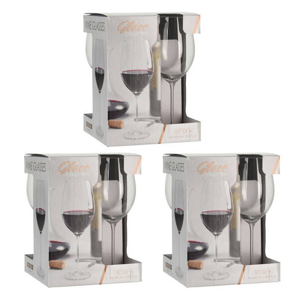 Wijnglazen - 12 stuks - glas - 540 ml - Wijnglazen