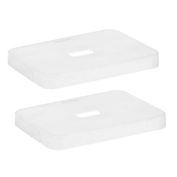 Set van 2x stuks deksels transparant voor Sunware opbergbox van 9/13/18/25 liter Sigma serie - Opbergbox