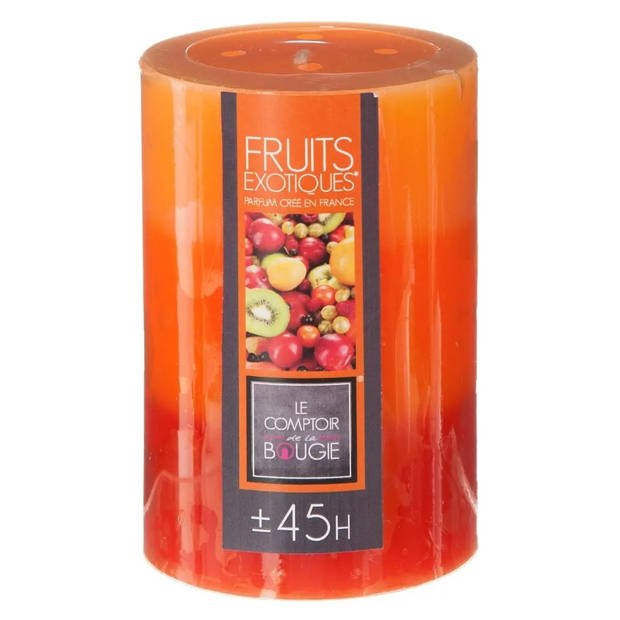 Geurkaarsen Nina - 2x stuks - Tropisch fruit - 45 branduren - 7 x 10 cm - geurkaarsen