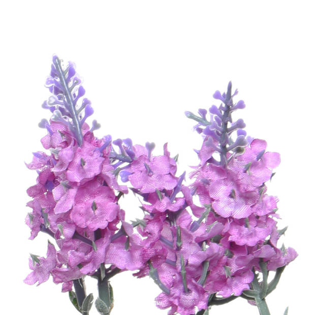 Lavendel kunstplant in pot - roze paars - D18 x H38 cm - Kunstplanten