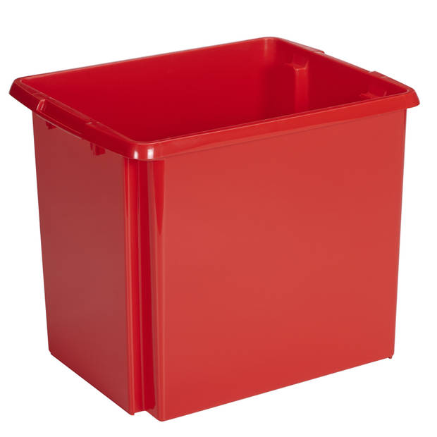 Sunware opslagbox kunststof 45 liter rood 45 x 36 x 36 cm met hoge deksel - Opbergbox