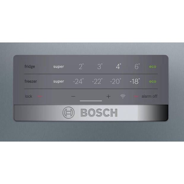 Bosch KGN397LEQ koel-vriescombinatie 368L - Grijs