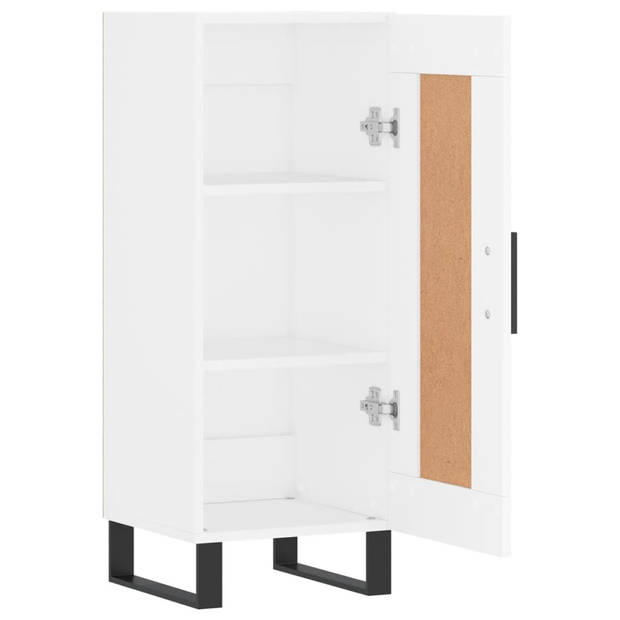 The Living Store Dressoir - Trendy - Kast - 34.5 x 34 x 90 cm - Wit - Met opbergruimte