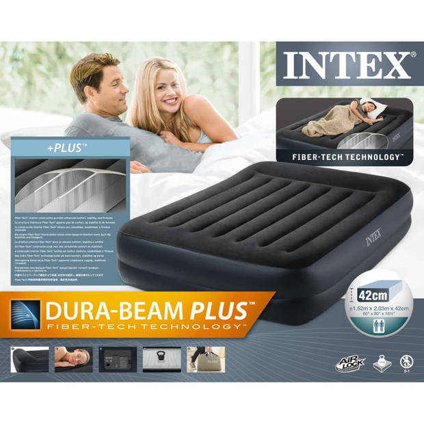 Intex Luchtbed Dura-Beam Plus Pillow Rest Raised queen 42 cm