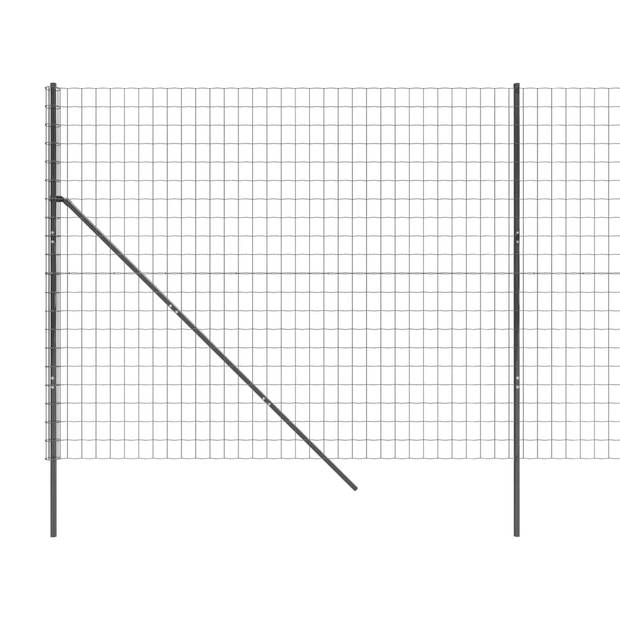 vidaXL Draadgaashek 1,8x10 m gegalvaniseerd staal antracietkleurig