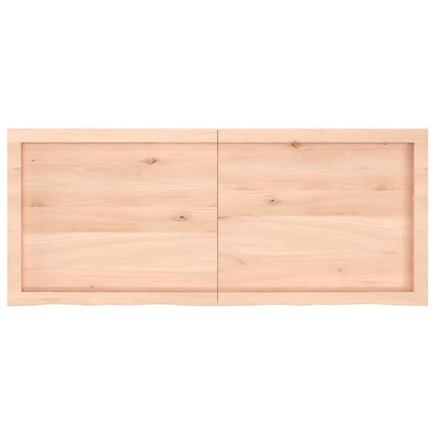 vidaXL Wandschap 120x50x(2-4) cm onbehandeld massief eikenhout