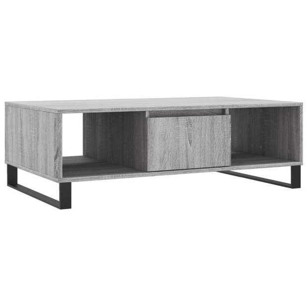 vidaXL Salontafel 104x60x35 cm bewerkt hout grijs sonoma