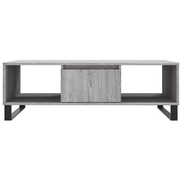 vidaXL Salontafel 104x60x35 cm bewerkt hout grijs sonoma