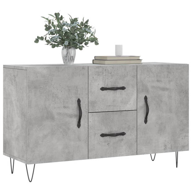 The Living Store Dressoir - Meubelen - 100 x 36 x 60 cm - Betongrijs