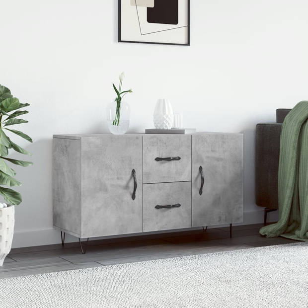 The Living Store Dressoir - Meubelen - 100 x 36 x 60 cm - Betongrijs