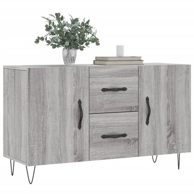 The Living Store Dressoir - Sonoma Eiken - 100 x 36 x 60 cm - Metalen Poten