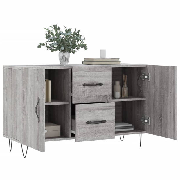 The Living Store Dressoir - Sonoma Eiken - 100 x 36 x 60 cm - Metalen Poten