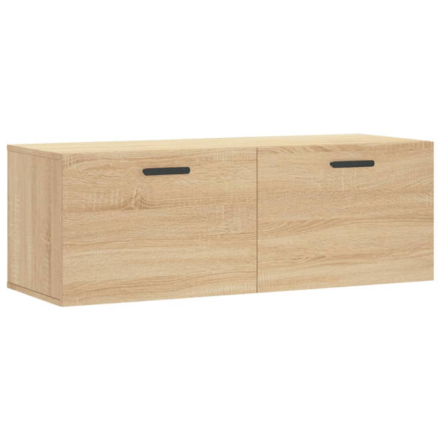 vidaXL Wandkast 100x36,5x35 cm bewerkt hout sonoma eikenkleurig