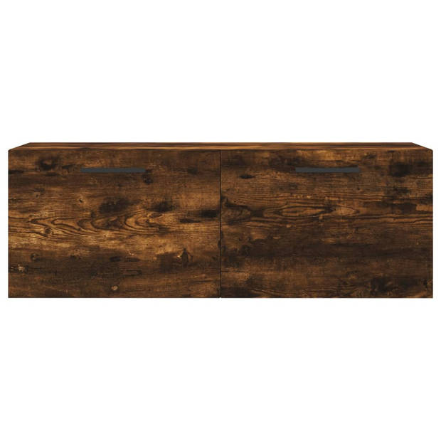 vidaXL Wandkast 100x36,5x35 cm bewerkt hout gerookt eikenkleurig