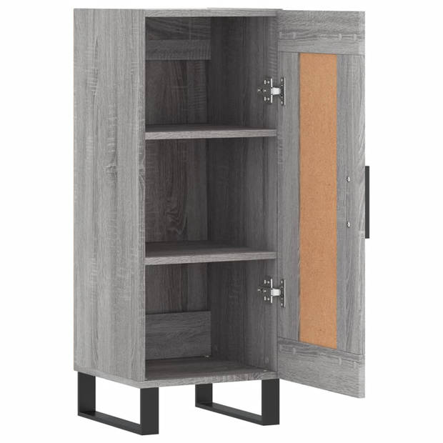 vidaXL Dressoir 34,5x34x90 cm bewerkt hout grijs sonoma eikenkleurig