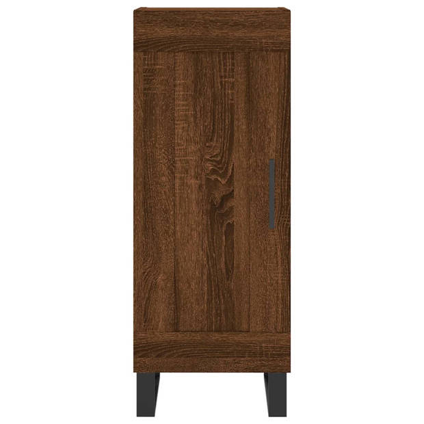 The Living Store Dressoir - Hout en Metaal - 34.5 x 34 x 90 cm - Bruineiken