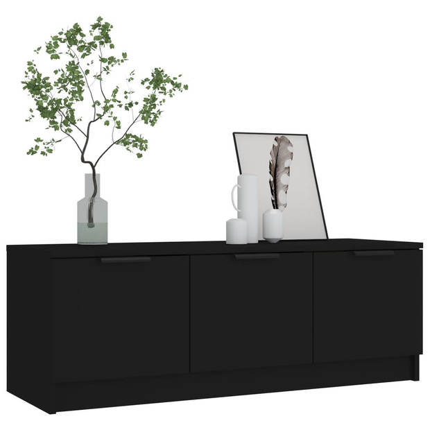 The Living Store Stereokast - - Tv-meubel - 102 x 35 x 36.5 cm - Zwart