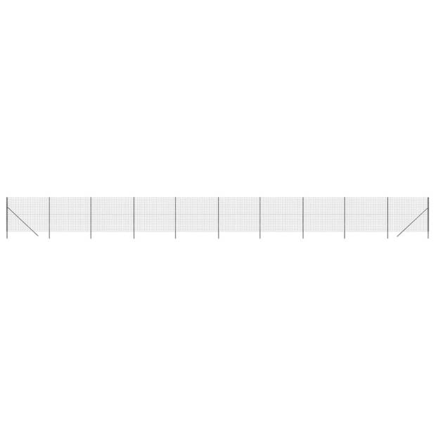 vidaXL Draadgaashek 1,8x25 m gegalvaniseerd staal antracietkleurig