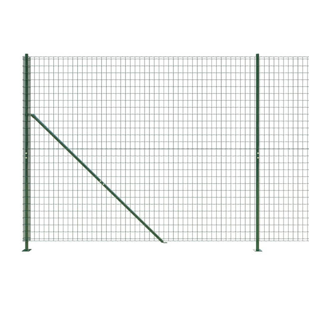 The Living Store Gaashekwerk - groen - 1.8 x 25 m (H x L) - 75 x 50 mm gaas - 1.5 / 1.9 mm draad - PVC-coating -