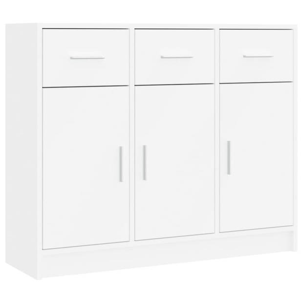 vidaXL Dressoir 91x28x75 cm bewerkt hout wit