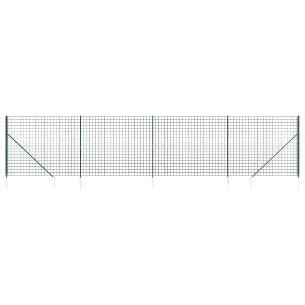 vidaXL Draadgaashek met grondankers 1,8x10 m groen