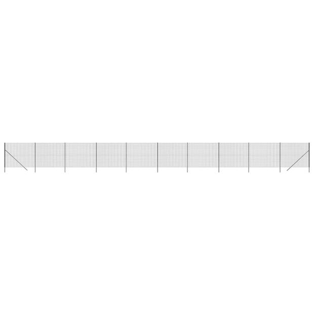 vidaXL Draadgaashek 2,2x25 m gegalvaniseerd staal antracietkleur