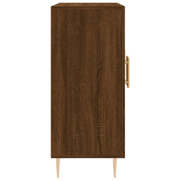 vidaXL Dressoir 90x34x80 cm bewerkt hout bruin eikenkleur