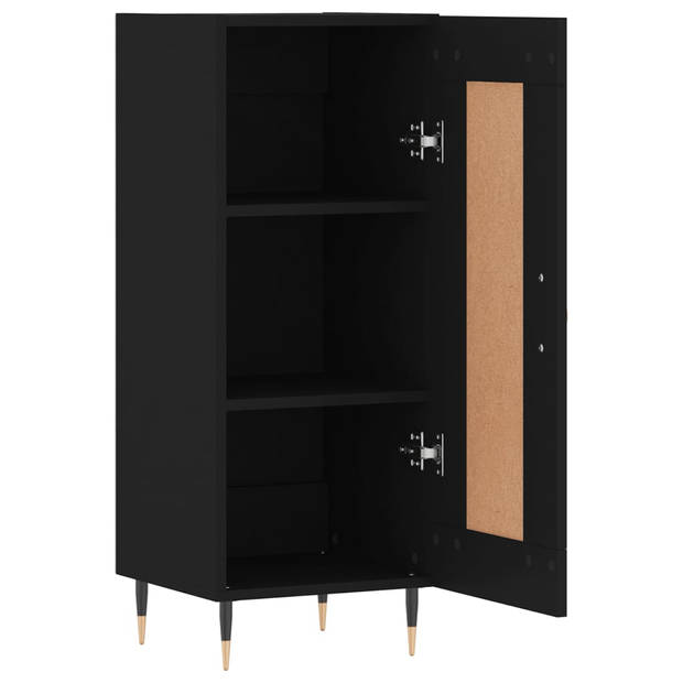 The Living Store Dressoir - Trendy - Opbergkast - 34.5 x 34 x 90 cm - Zwart