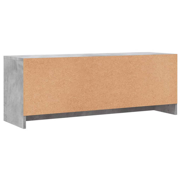 vidaXL Tv-meubel 102x30x37,5 cm bewerkt hout betongrijs