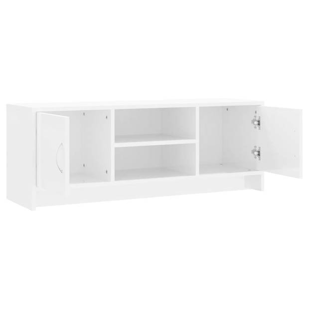 vidaXL Tv-meubel 102x30x37,5 cm bewerkt hout hoogglans wit