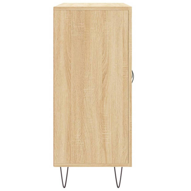 vidaXL Dressoir 90x34x80 cm bewerkt hout sonoma eikenkleurig