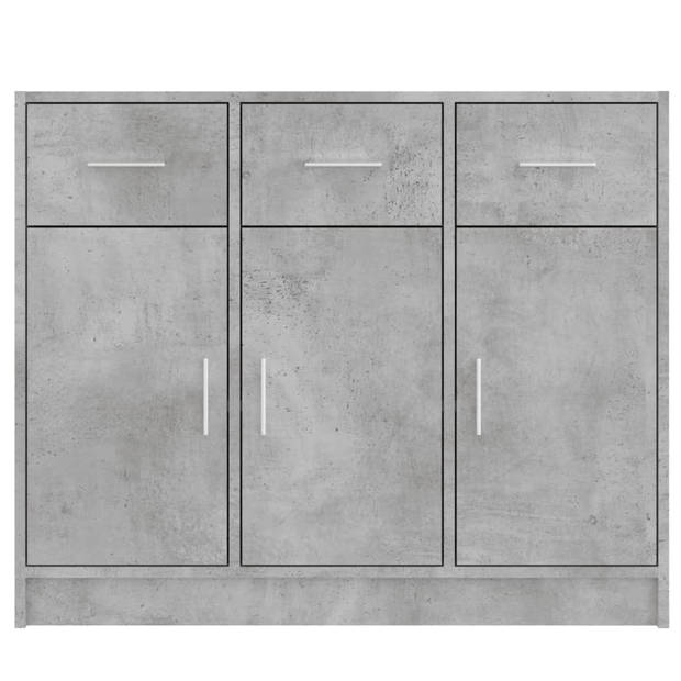 vidaXL Dressoir 91x28x75 cm bewerkt hout betongrijs