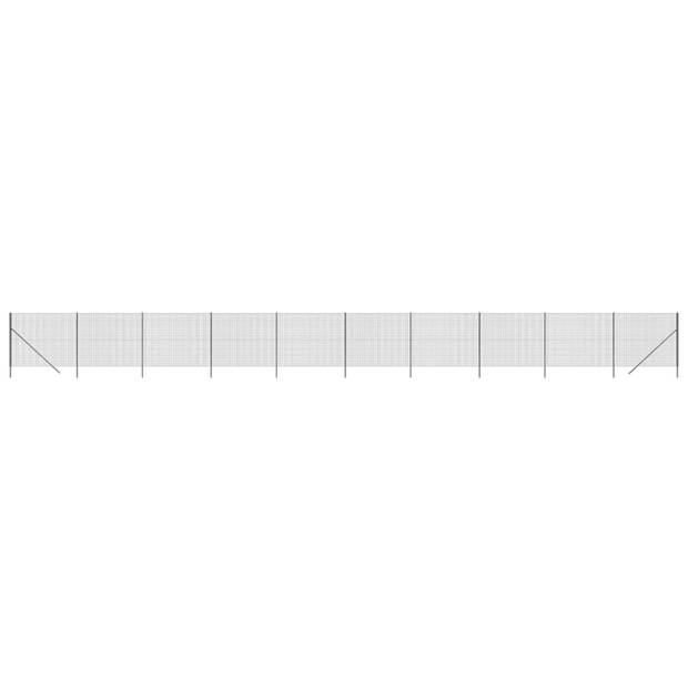 vidaXL Draadgaashek 1,4x25 m gegalvaniseerd staal antracietkleurig