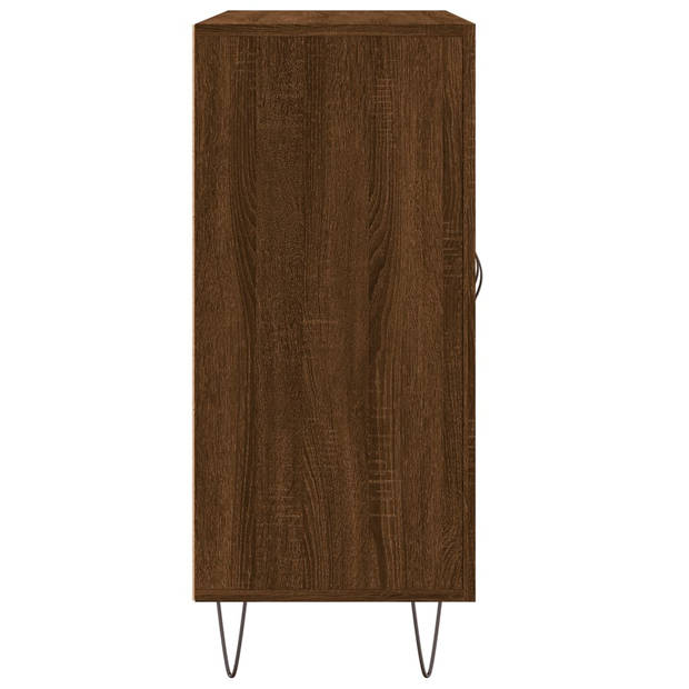 vidaXL Dressoir 90x34x80 cm bewerkt hout bruin eikenkleur