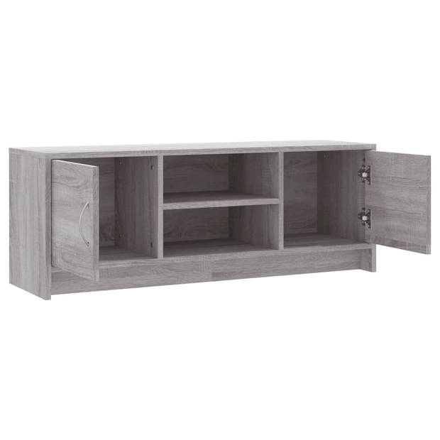 vidaXL Tv-meubel 102x30x37,5 cm bewerkt hout grijs sonoma eikenkleurig