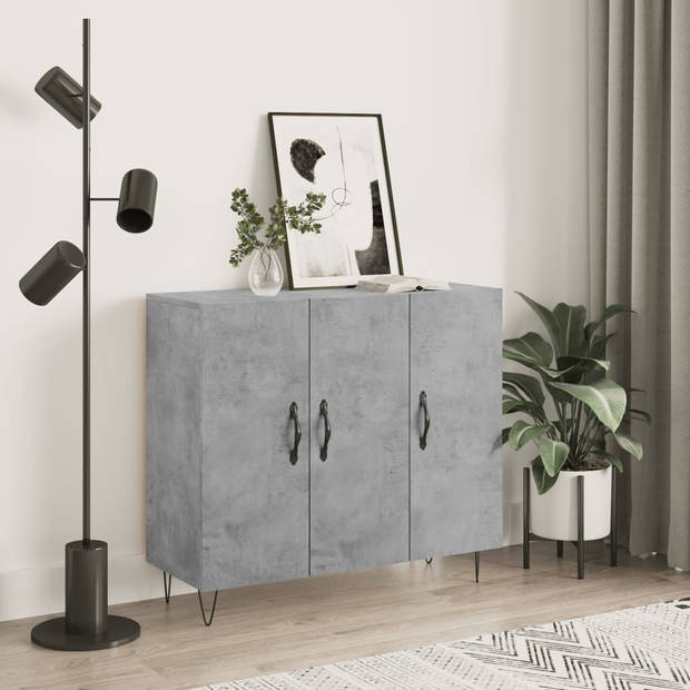 The Living Store Dressoir - 90 x 34 x 80 cm - Betongrijs