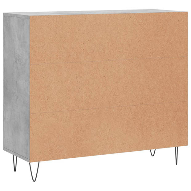 The Living Store Dressoir - 90 x 34 x 80 cm - Betongrijs