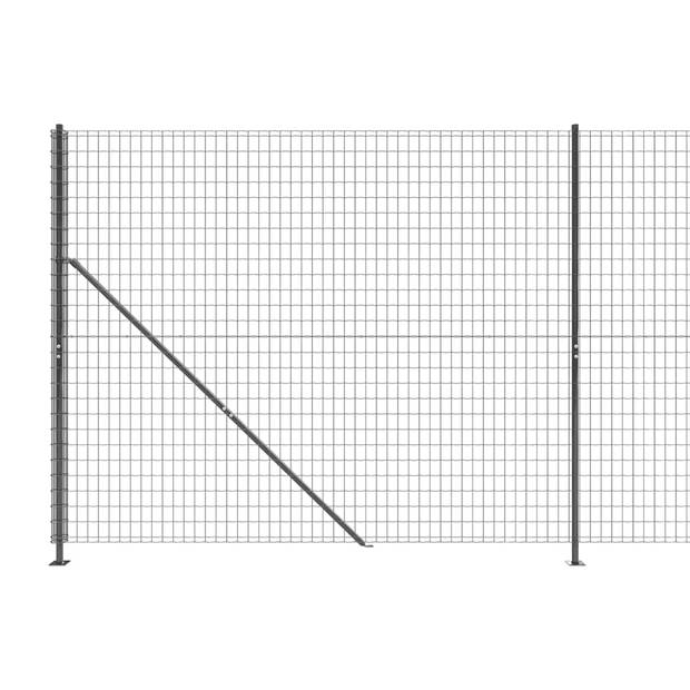 vidaXL Draadgaashek met flens 2x25 m antracietkleurig