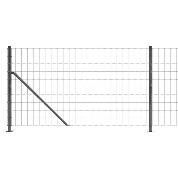 The Living Store Draadgaashek - 1 x 25 m - Antraciet - Gegalvaniseerd staal met PVC-coating