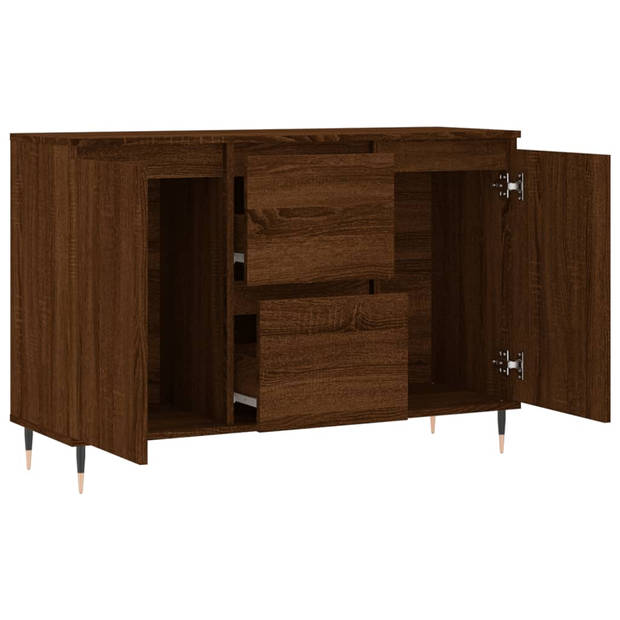 vidaXL Dressoir 104x35x70 cm bewerkt hout bruin eikenkleur