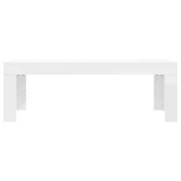 vidaXL Salontafel 102x50x36 cm bewerkt hout hoogglans wit